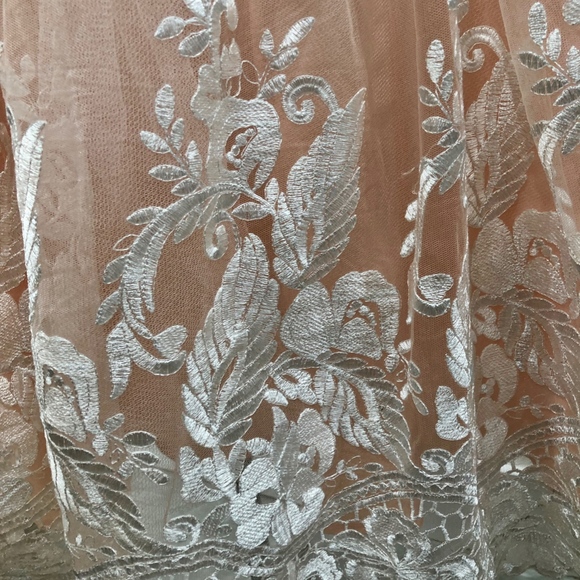 Chi Chi London Premium Lace Midi Skirt - Pink - Picture 3 of 4